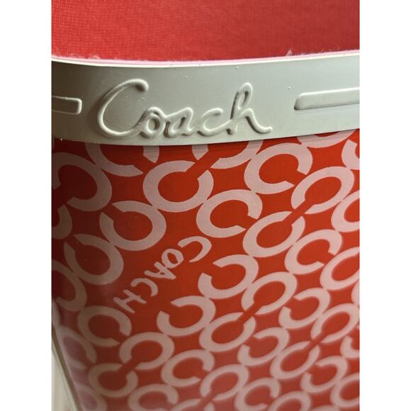 Coach Women's Sz 5B Ursula Rain Boot Rubber White/Red Boots - Picture 2 of 8